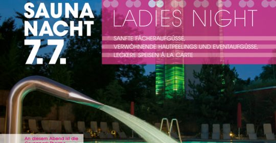 Lange Saunanacht 07. Juli 2018 Ladies Night