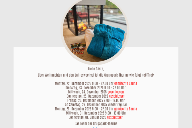 Öffnungszeiten Weihnachten & Silvester 2025