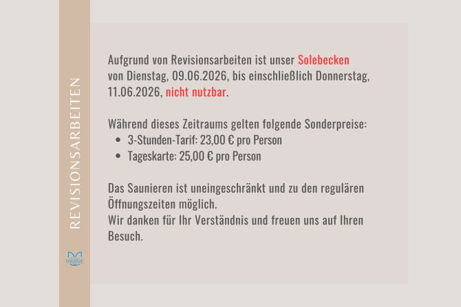 Sperrung Solebecken