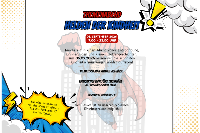  Themenabend „Helden der Kindheit“ in unserer Therme 